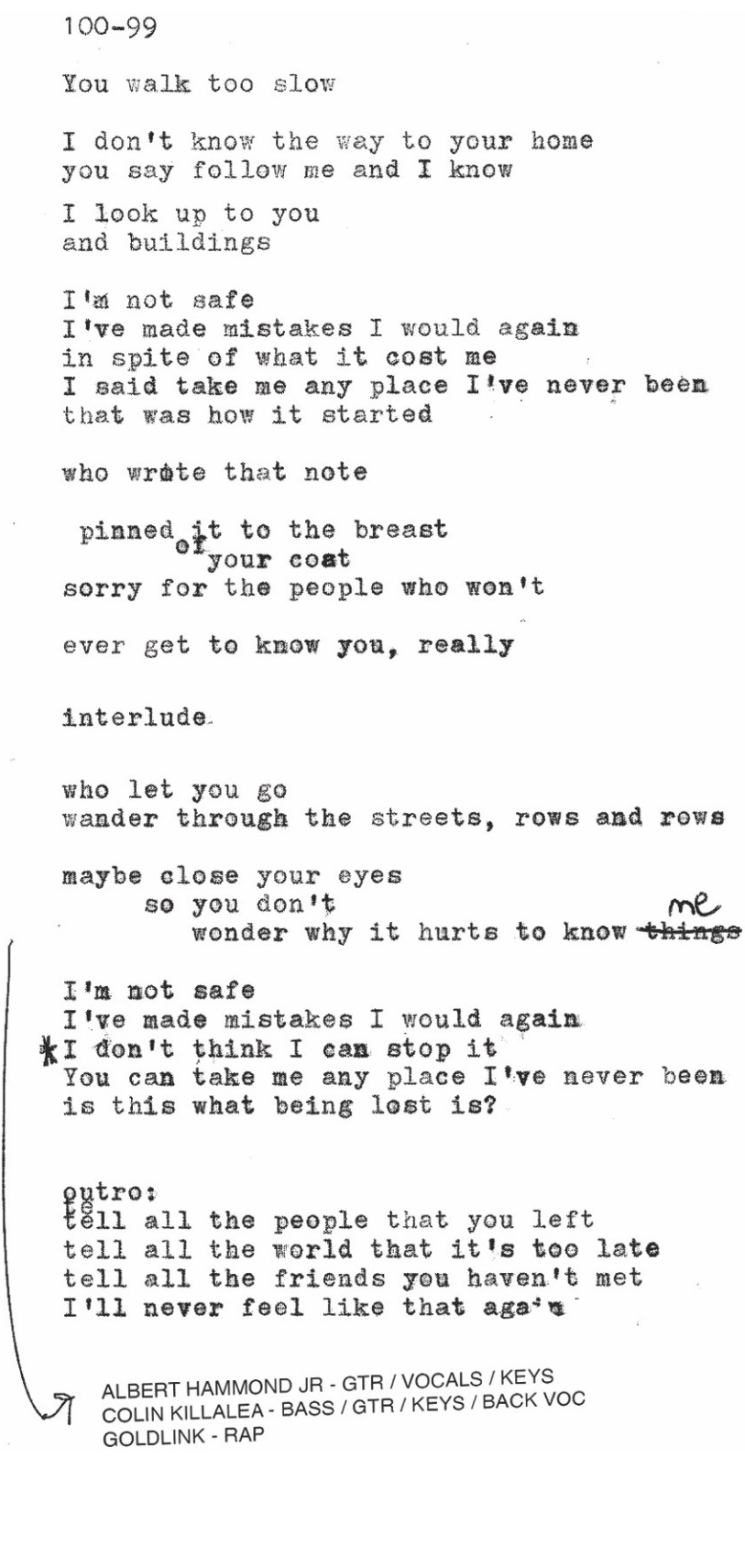 Albert Hammond Jr Lyrics Albert Hammond Jr Lyrics